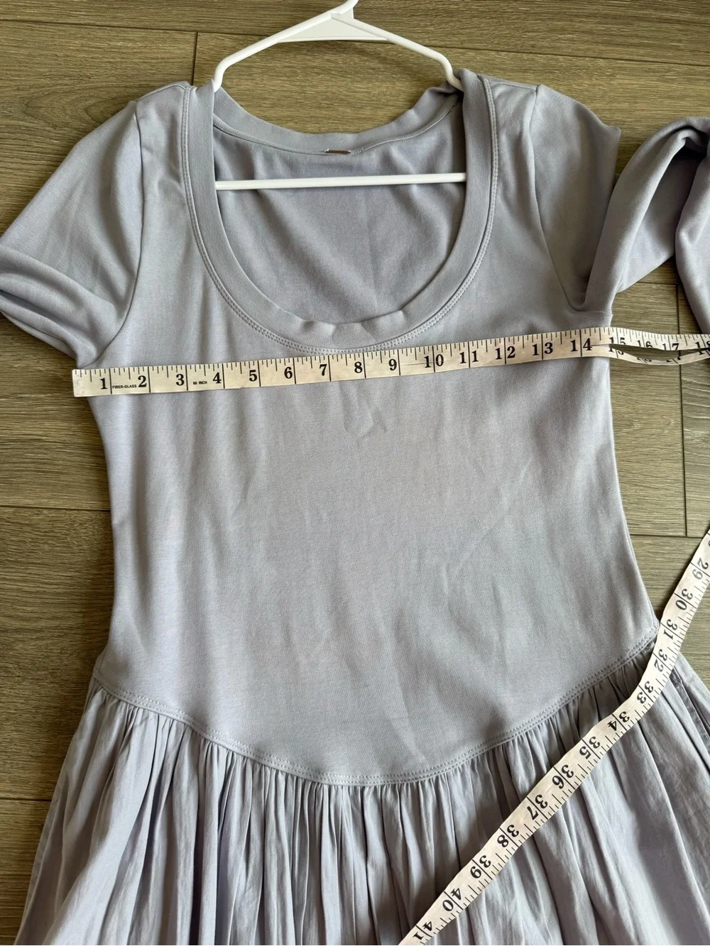 Free People Aelia Drop-Waist Midi Dress In Blue Size Small